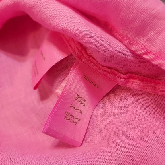 Lilly Pulitzer Briette Button Down Hot Pink Isle 100% Seacoast Linen XXS… - Picture 16 of 16